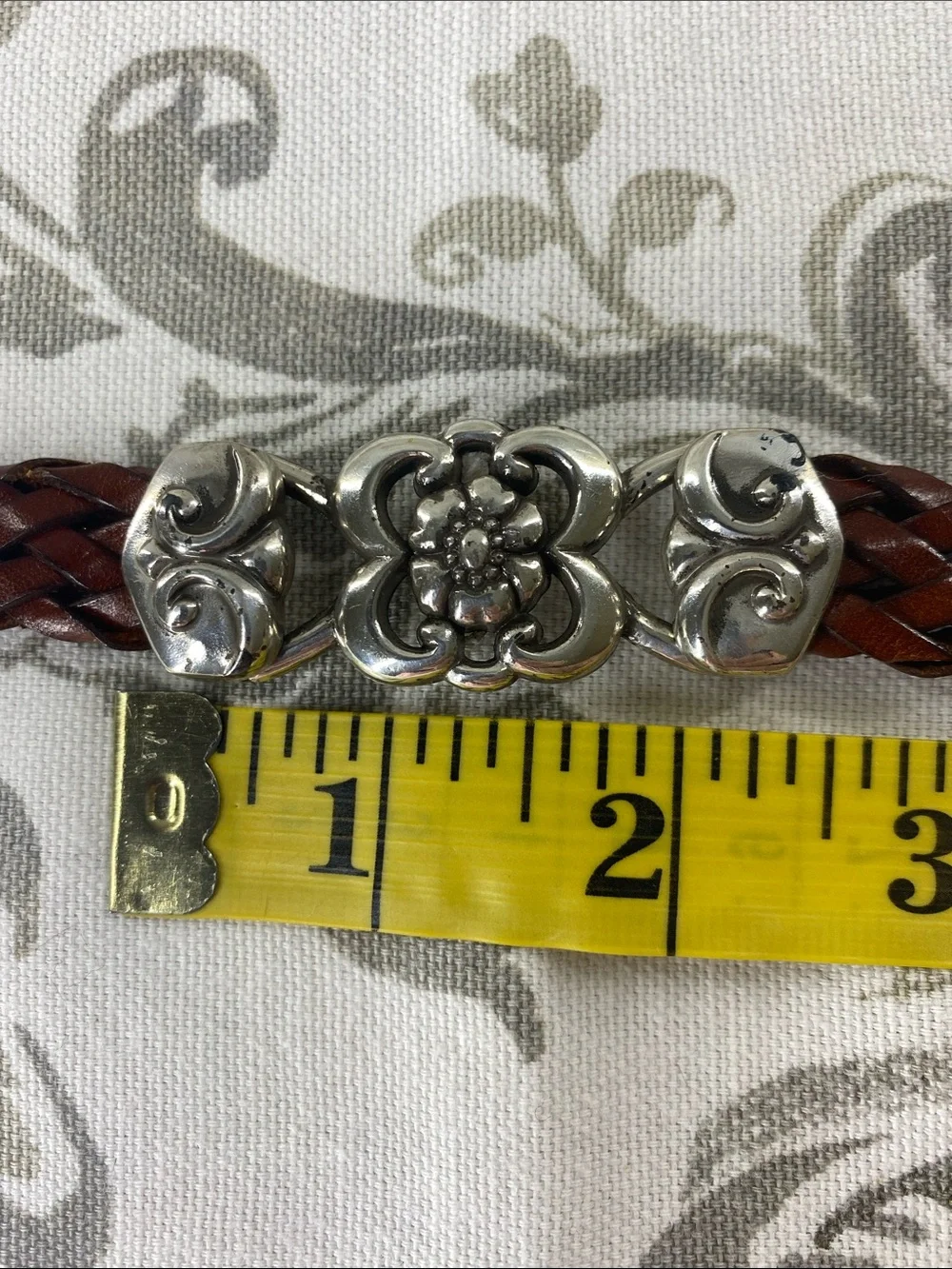 vintage Brighton leather belt  concho accents